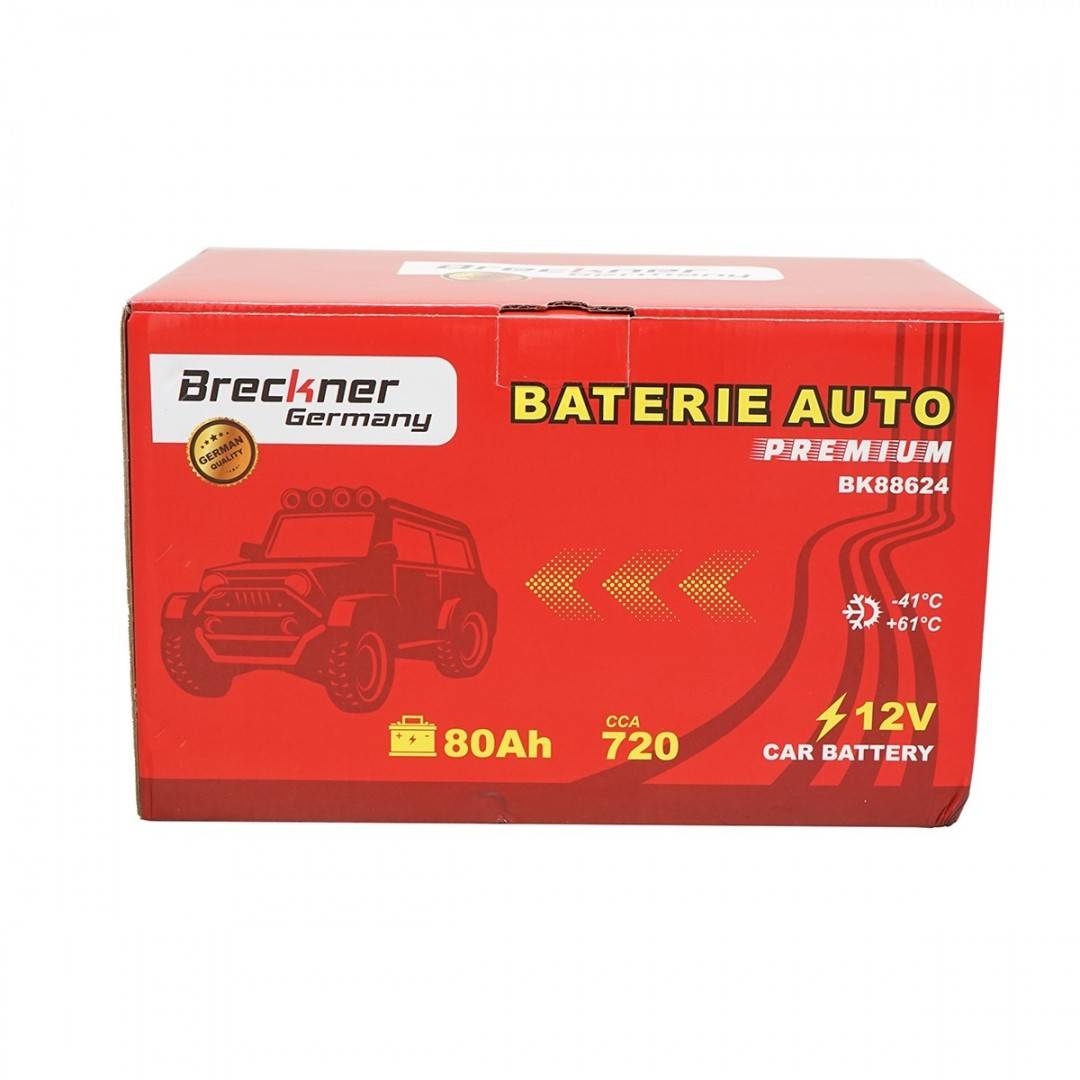 Acumulator, baterie auto 80Ah, 720A, 12V BRECKNER PREMIUM