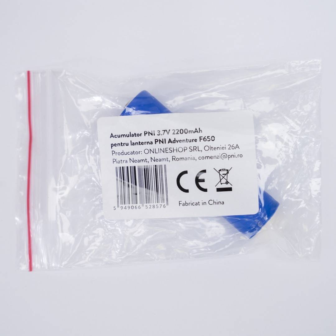 Acumulator PNI 3.7V 2200mAh 18650 pentru lanterna PNI Adventure F650