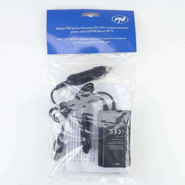Adaptor PNI pentru alimentare 12V-24V si antena exterioara pentru statia radio CB portabila PNI Escort HP 72