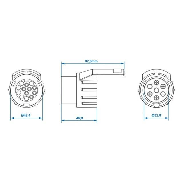 Adaptor remorca de la 7 pini la 13 pini