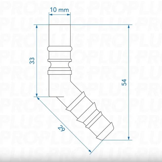 Adaptor scurgere apa menajera cu 2 racorduri 10/12 mm