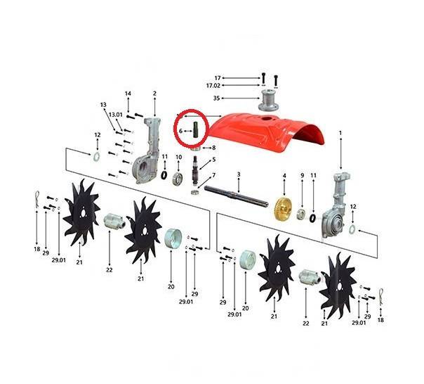 Adaptor transmisie cultivator pentru motocoasa compatibil Stihl Fs 120, Husqvarna 128