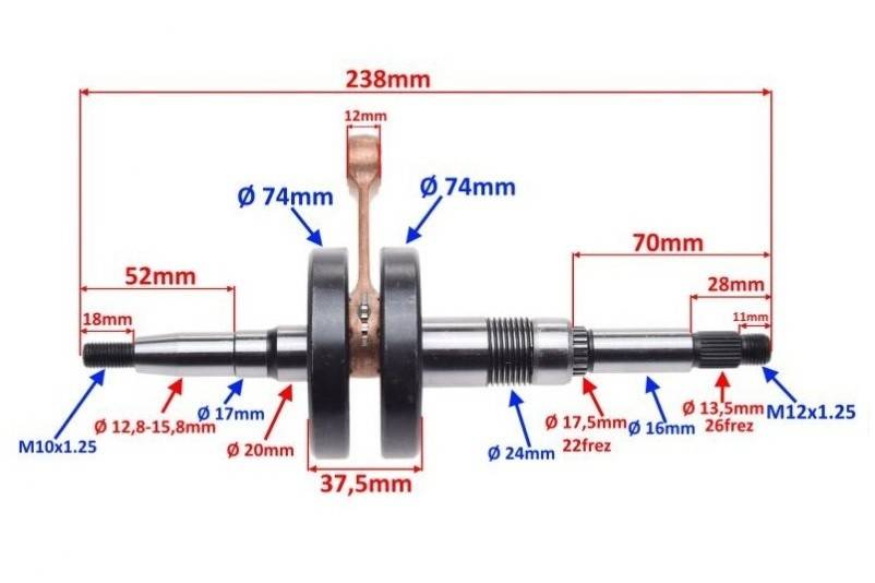 Ambielaj scuter 2T Aprilia Habana, Suzuki Katana