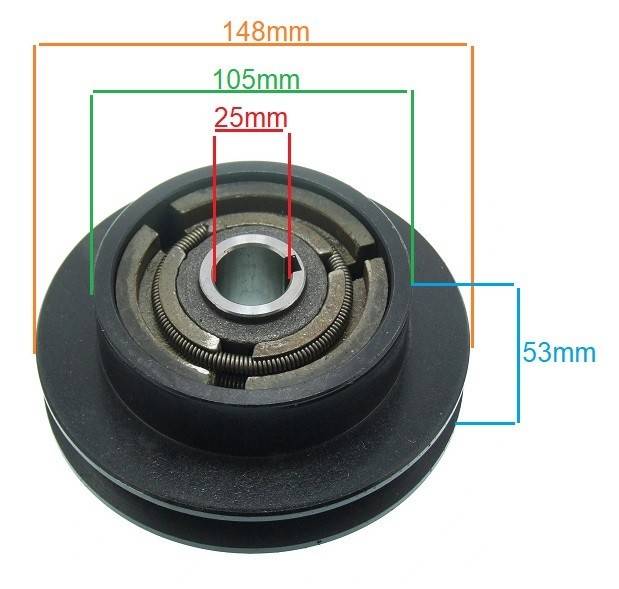 Ambreiaj compatibil Honda 148 x 25mm (1 canal - 13mm)