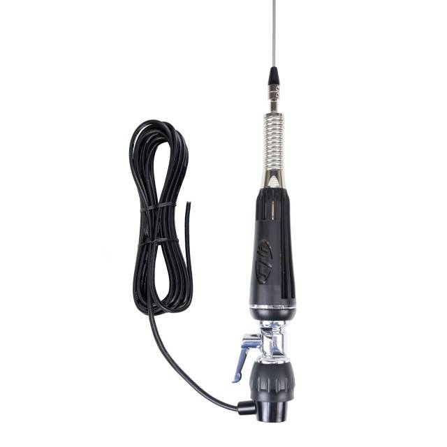 Antena CB PNI LED 1000 rabatabila, 80 cm lungime, cu cablu si montura fixa tip fluture, 26-30 MHz, 300 Watt, ilumineaza in timpul emisiei