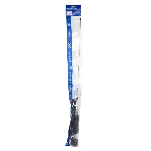 Antena CB PNI LED 1000 rabatabila, 80 cm lungime, cu cablu si montura fixa tip fluture, 26-30 MHz, 300 Watt, ilumineaza in timpul emisiei