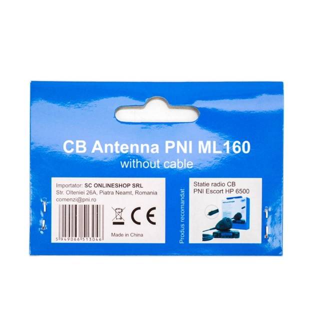 Antena CB PNI ML160, lungime 145 cm, 26-30MHz, 600W, fara cablu