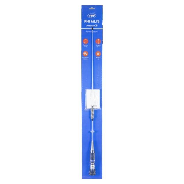 Antena CB PNI ML75, lungime 75cm, 26-28MHz, 300W, rabatabila, fara accesorii