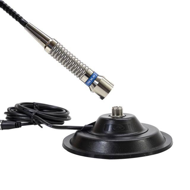 Antena CB PNI ML90 26-30MHz, 75cm, 150W, cu baza magnetica 145cm inclusa