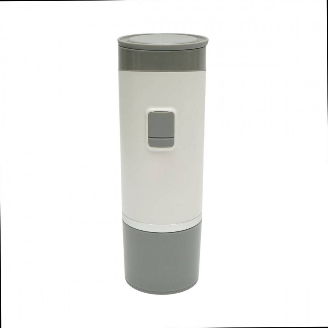 Aparat de cafea portabil cu acumulator 1800mAh, 12V, 10W, presiune 15 bar, rezervor apa 110ml, cafea macinata, capsule Nespresso