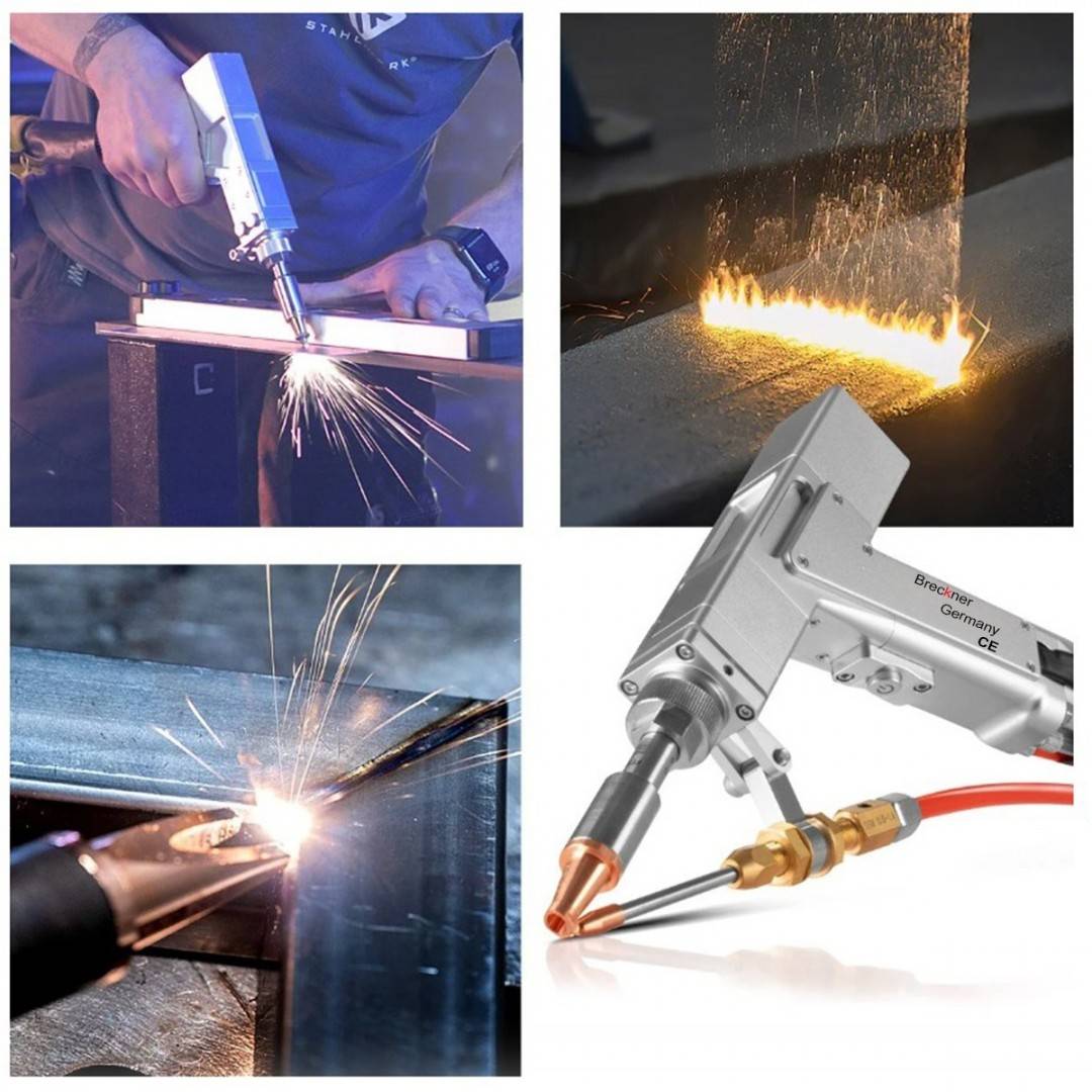 Aparat de sudura cu fibra laser 3 in 1 sudura, taiere, curatare 1500W profesional Breckner Germany