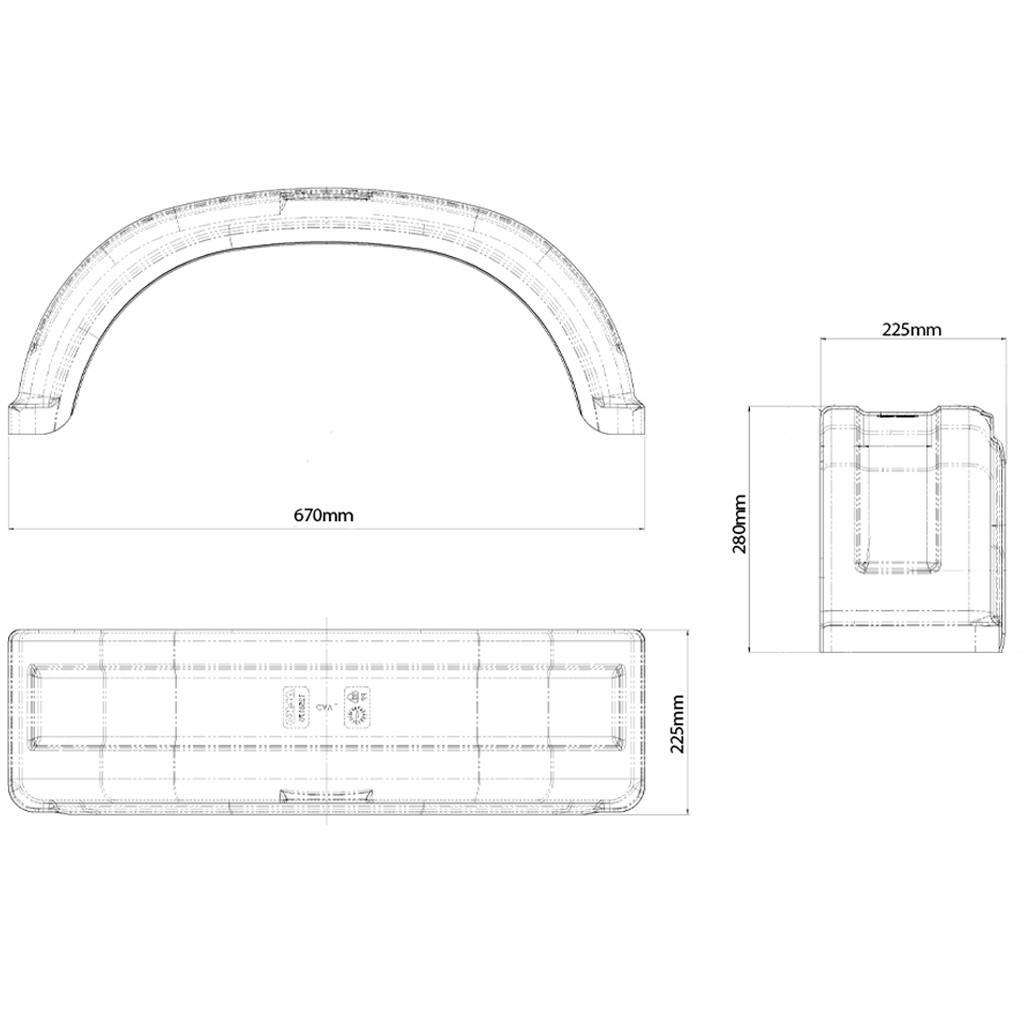 Aparatoare noroi ALKO 670x280x225