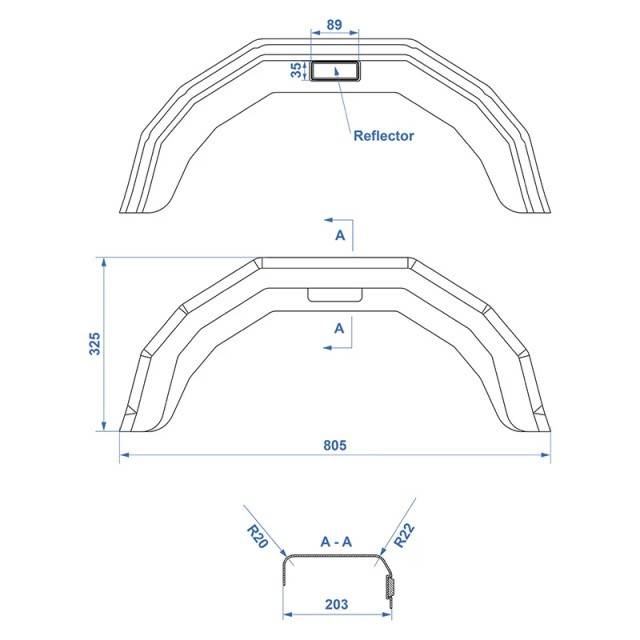 Aparatoare noroi din plastic 13''/33cm