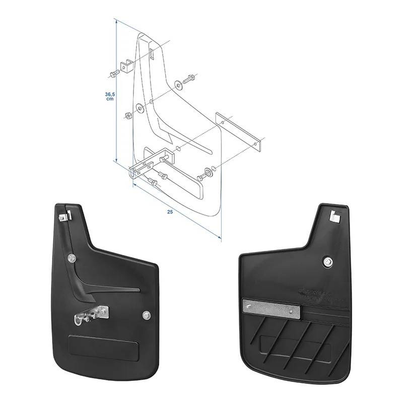 Apărătoare de noroi Fiat Ducato din 07-2006 față - set de 2 bucăți