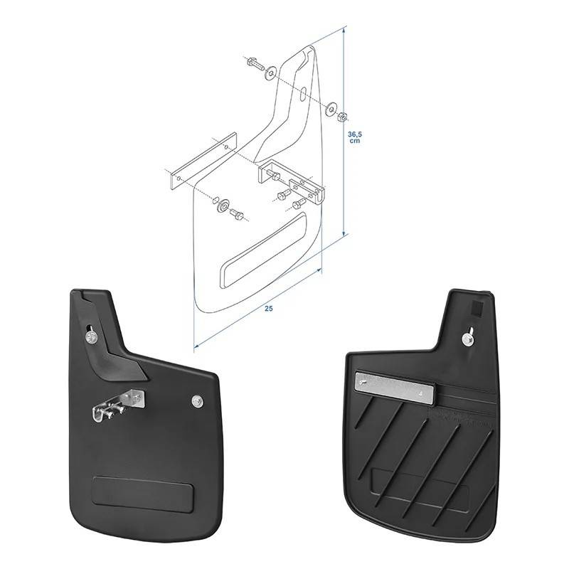 Apărătoare de noroi Fiat Ducato din 07-2006 spate - set de 2 bucăți