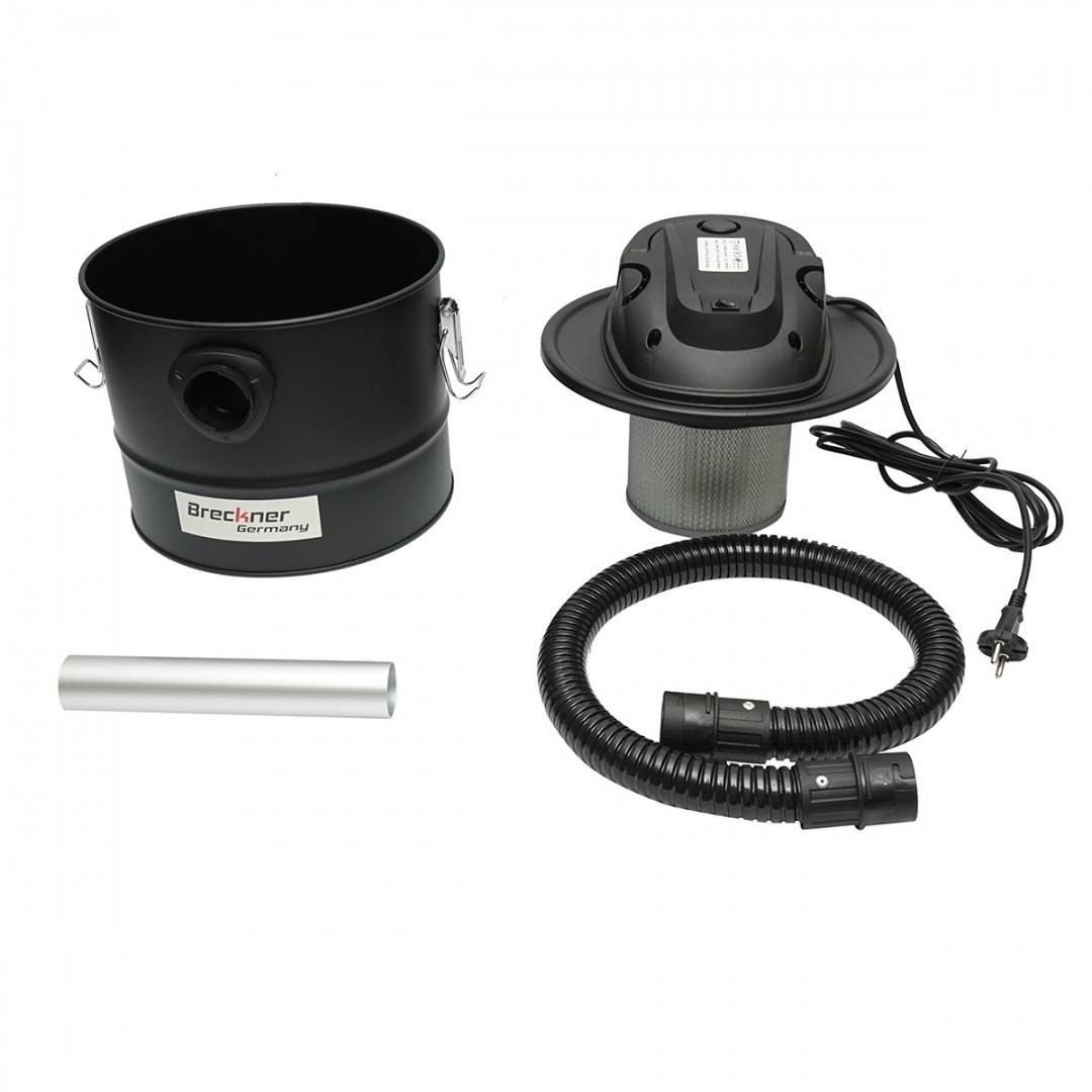 Aspirator pentru cenusa 1000W, 220V, corp metalic volum 15L, putere aspirare 17 kPa Breckner Germany