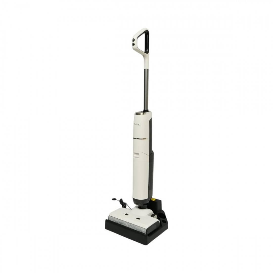 Aspirator vertical fara fir cu mop 200W, putere aspirare 18000Pa, baterie 5000mAh, rezervor apa 2x600ml, functie voce, ecran digital Breckner Germany