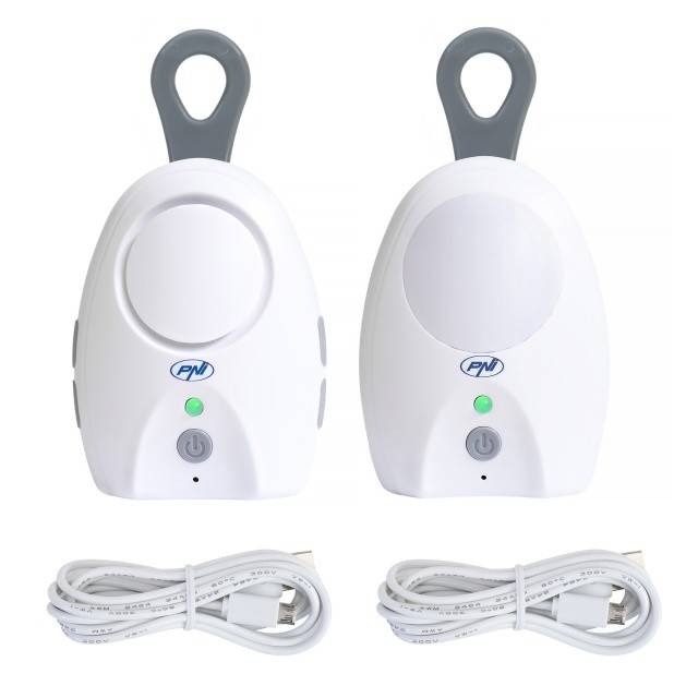 Audio Baby Monitor PNI B5500 PRO wireless, intercom, cu lampa de noapte, functie Vox si Pager, sensibilitate microfon reglabila