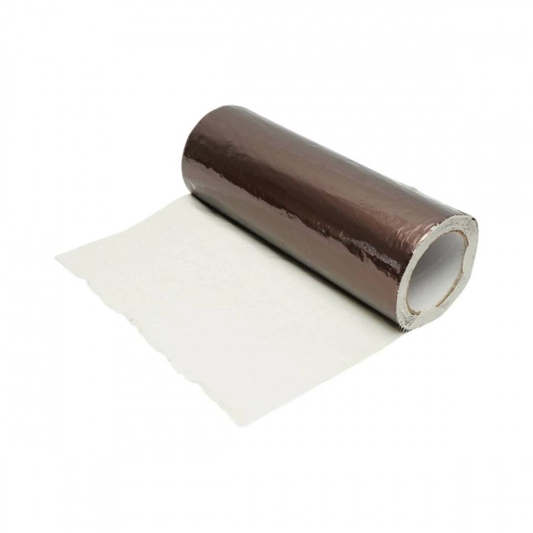 Banda butilica hidroizolanta autoadeziva 100mm x 5m cu folie de aluminiu maro RAL8011 Breckner Germany