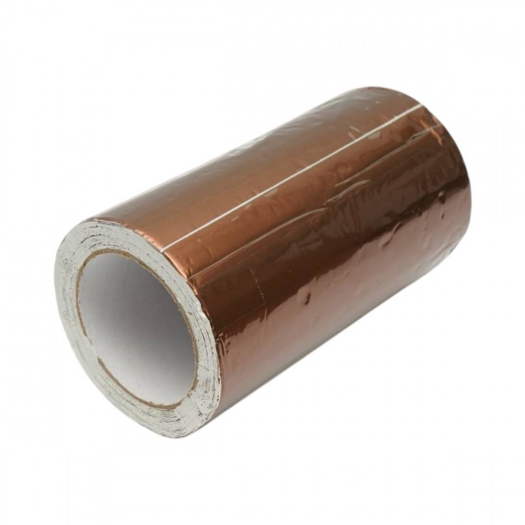 Banda butilica hidroizolanta autoadeziva 200mm x 5m cu folie de aluminiu maro RAL8003 Breckner Germany