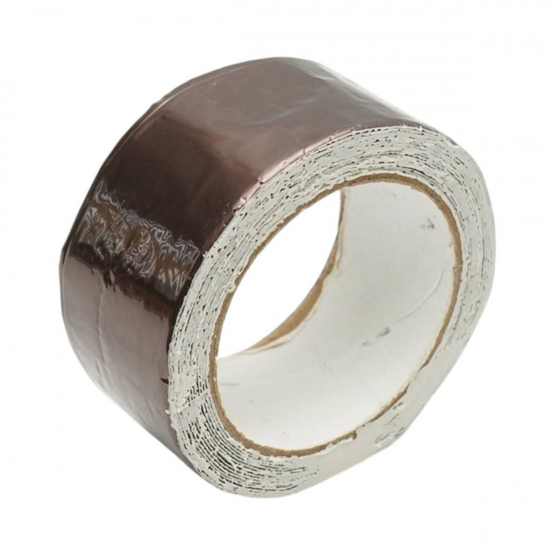 Banda butilica hidroizolanta autoadeziva 50mm x 5m cu folie de aluminiu maro RAL8011 Breckner Germany