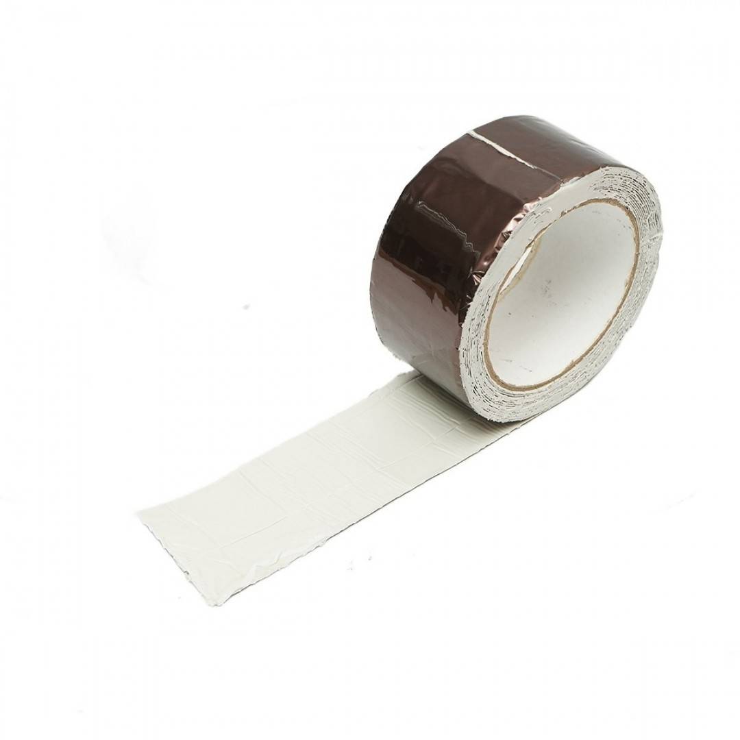 Banda butilica hidroizolanta autoadeziva 50mm x 5m cu folie de aluminiu maro RAL8011 Breckner Germany