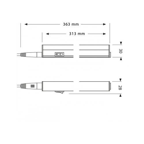 Banda led pentru bucatarie 31.3cm 4000K