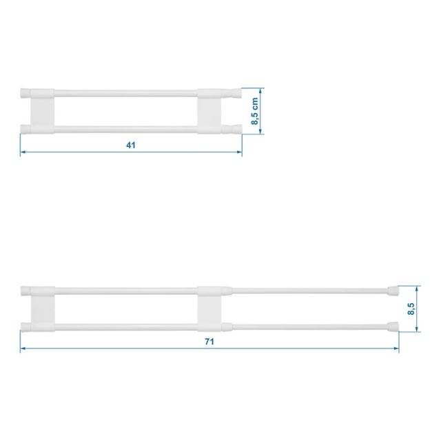 Bara dubla extensibila pt. dulap 41-71cm