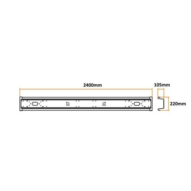 Bara metal cu capete de plastic 2400mm