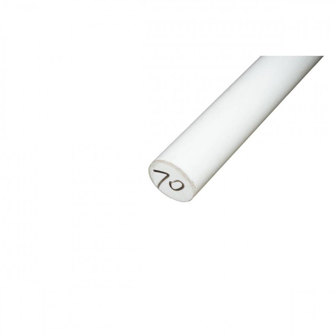 Bara teflon, PTFE, politetrafluoretilena alba 80x330 mm 2.95 kg