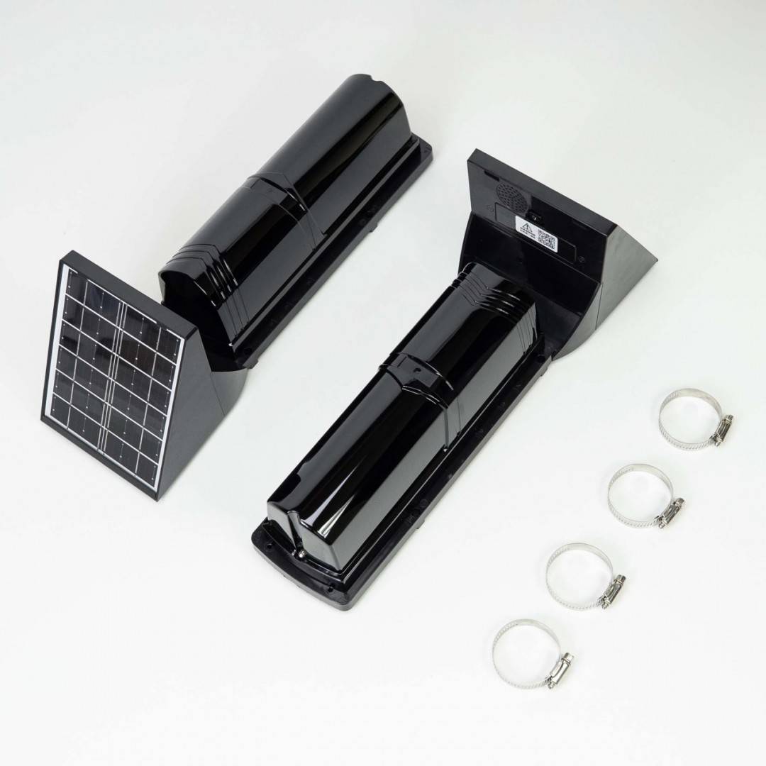 Bariera perimetrala IR PNI BP200S pana la 200m, 3 raze, alimentare solara, 4000 mAh, conexiune wireless, negru