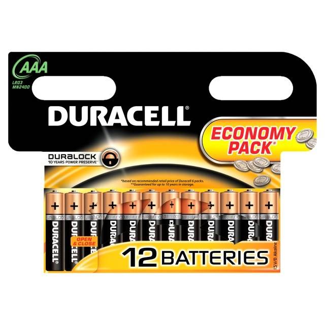 Baterie alcalina Duracell AAA sau R3 cod 81480556 blister cu 12bc
