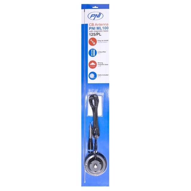 Bax 20 bucati antene CB PNI ML100, lungime 100 cm, 26-30MHz,250W, magnet 125mm inclus