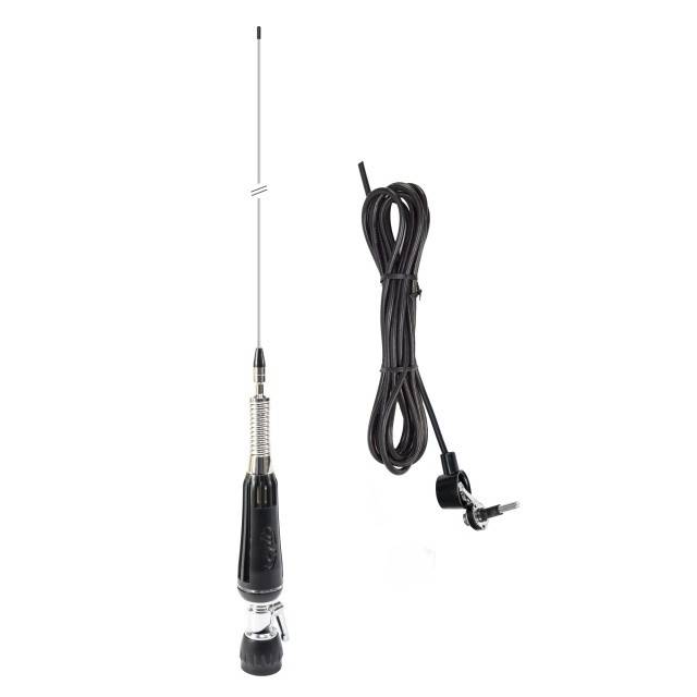 Bax 30 bucati antene CB PNI LED 1000 rabatabila, 80 cm lungime, cu cablu si montura fixa tip fluture, 26-30 MHz, 300 Watt, ilumineaza in timpul