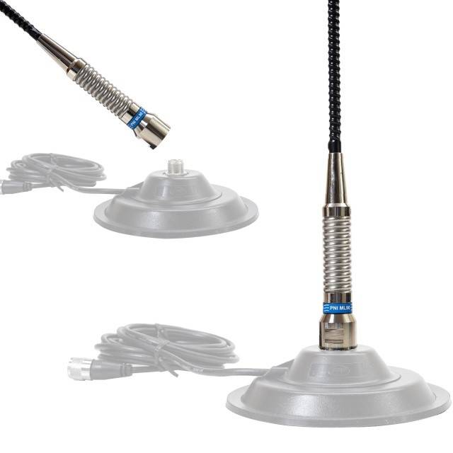 Bax 50 bucati antene CB PNI ML90 26-30MHz, 71 cm, 150W, fara cablu, compatibila cu orice conexiune PL259