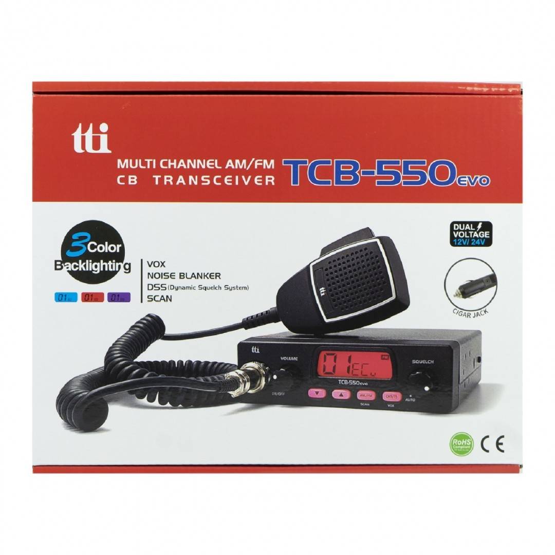 Bax cu 10 bucati statie radio CB TTi TCB-550 N cu squelch automat
