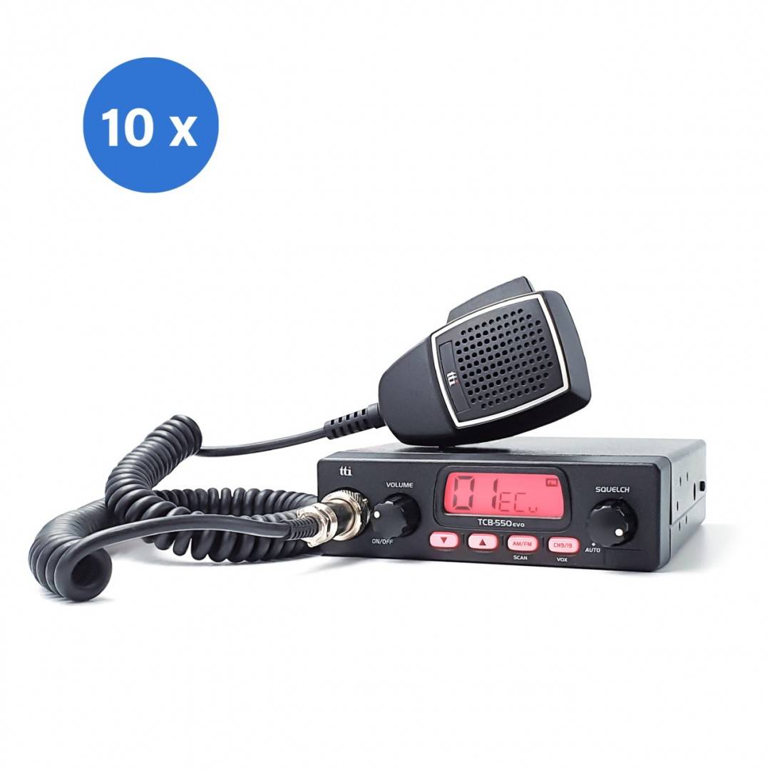 Bax cu 10 bucati statie radio CB TTi TCB-550 N cu squelch automat