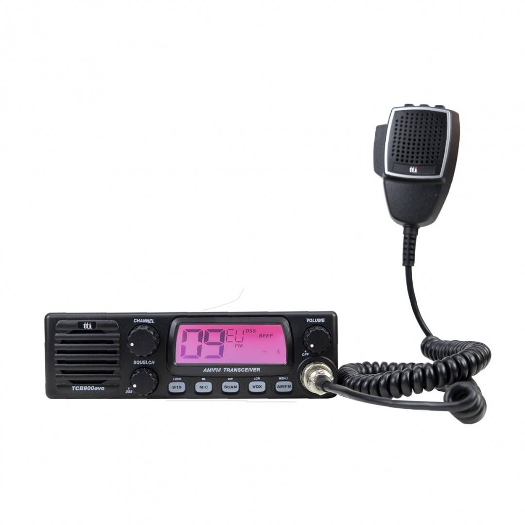 Bax cu 10 bucati statie radio CB TTi TCB-900 EVO, DSS, SQ, Dual Watch, Mic Gain, 12V-24V, conector dongle Bluetooth