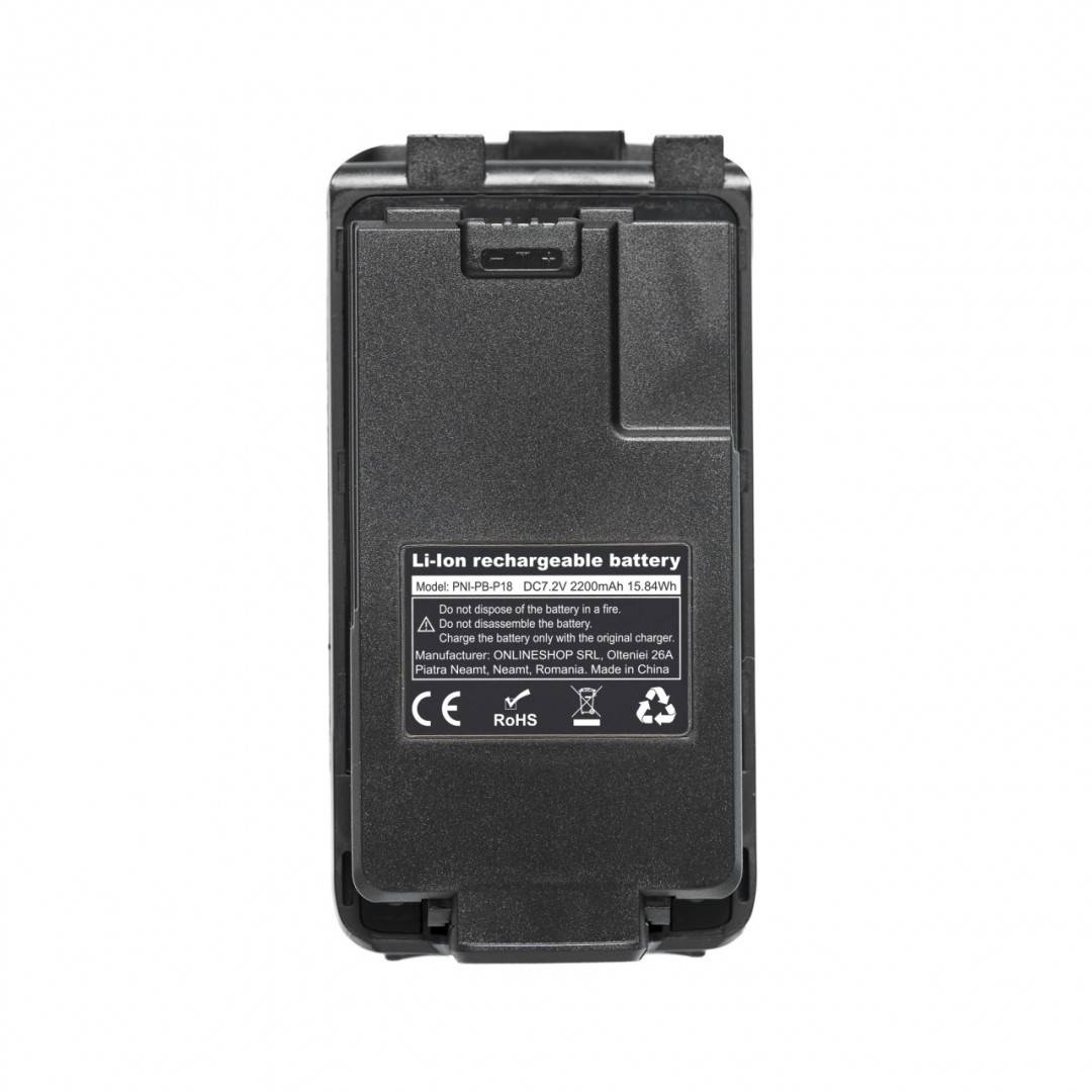 Bax cu 20 bucati statie radio portabila VHF/UHF PNI P18UV, dualband, 144-146MHz si 430-440MHz, 200CH, VOX, Scan, Radio FM, Li-Ion 2200 mAh