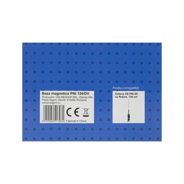 Baza magnetica PNI 120/DV 125mm contine cablu 4m si mufa PL259