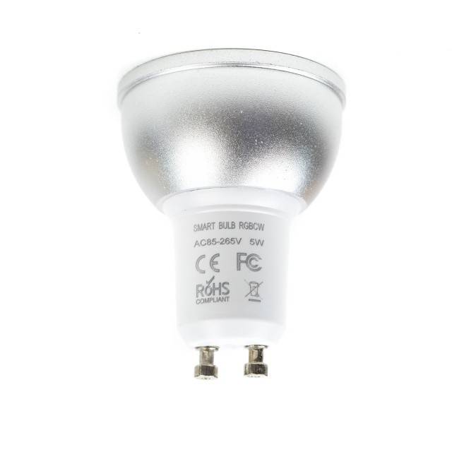 Bec inteligent PNI SafeHome PT51RG LED, GU10, WiFi, RGBW, 5W, 500 lm, lumina/culoare reglabila prin internet, Aplicatie Tuya Smart, integrare in