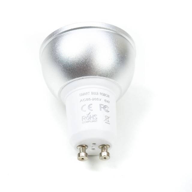Bec inteligent PNI SafeHome PT51RG LED, GU10, WiFi, RGBW, 5W, 500 lm, lumina/culoare reglabila prin internet, Aplicatie Tuya Smart, integrare in
