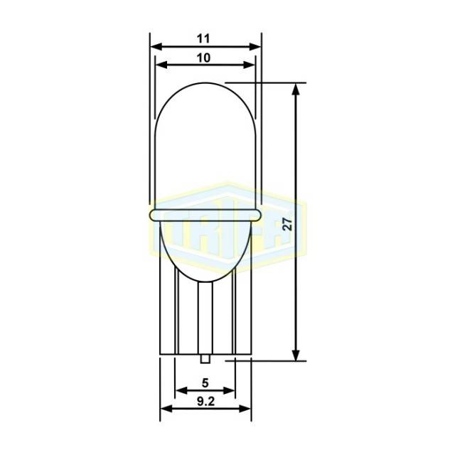 Bec led alb bord 12V W2,1x9,5d W5W socl.s T10- TRIFA
