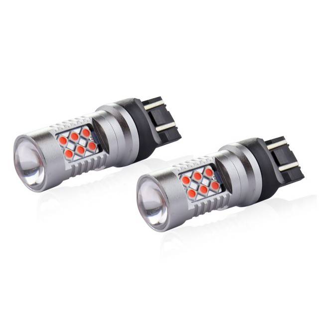 BEC LED CANBUS 24SMD 3030 T20 7443 WR21/5W rosu 12/24V