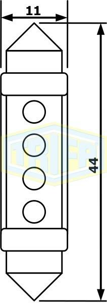 Bec led sofit 12V SV8.5 11X44mm - TRIFA