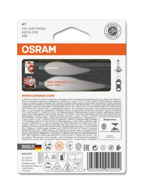 BEC ORIGINAL H7 12V 55W PX26D – OSRAM
