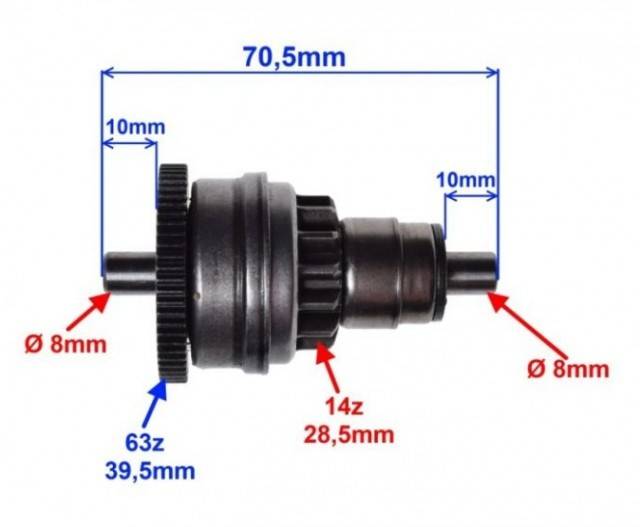 Bendix scuter Piaggio Zip 50cc (2 timpi)