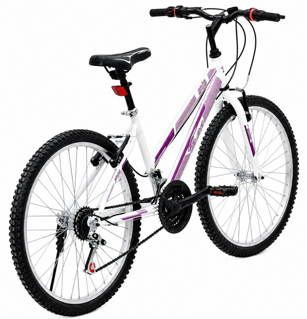 Bicicleta EROS 24 inch alb cu mov