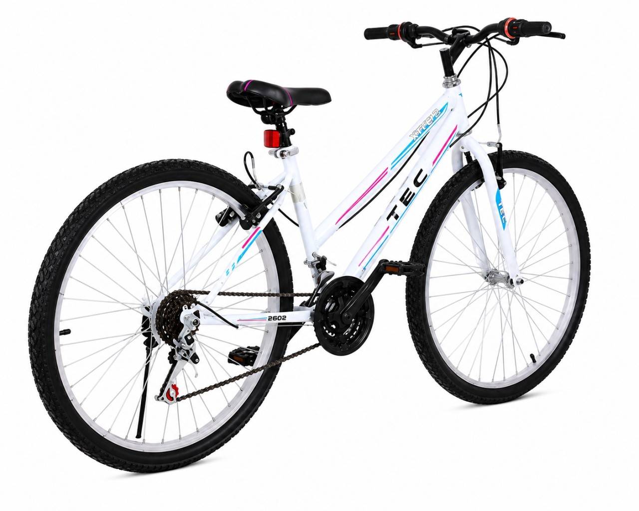 Bicicleta EROS 24 inch alb cu roz si albastru
