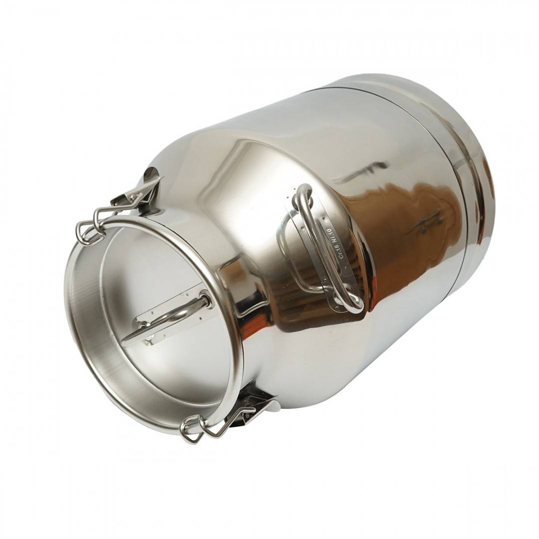 Bidon de inox pentru lapte cu capac 30L aparat de muls vaci Breckner Germany